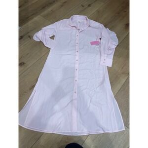 Riley & Rae Pink Ruffle Back Button Down Shirt Dress Womens XS New With Tags